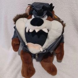 Vintage Looney tunes tasmanian devil acme genuine biker plush