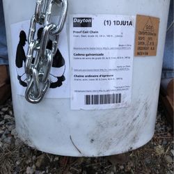 Proof Coil Chain, Grade 30, 1/4inch, 140foot, 1300 Lb