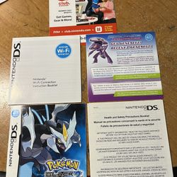 * Pokemon Black Version 2 Nintendo DS Instruction Booklet Only