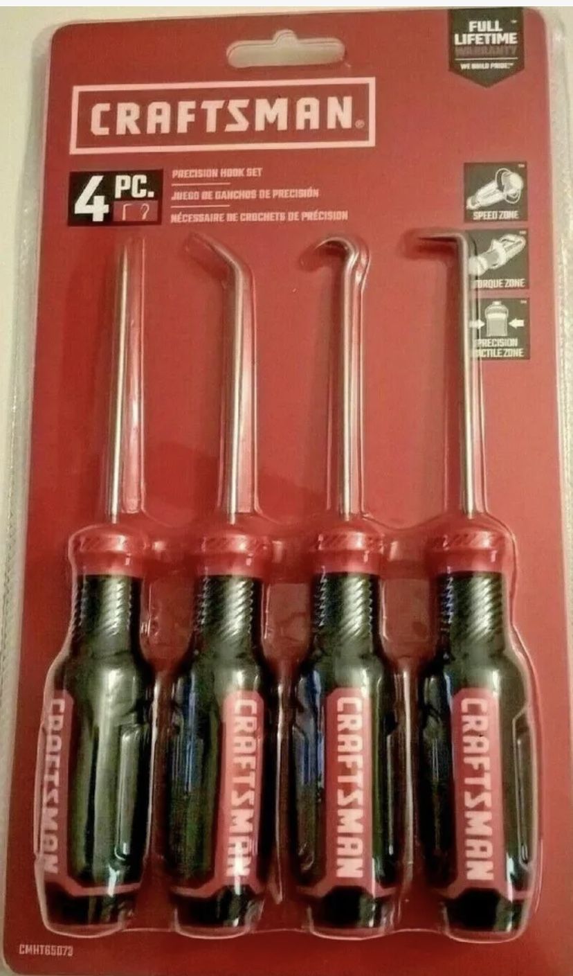 NEW CRAFTSMAN 4 Piece Precision Steel Hook And Pick Set