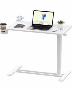 White Height-Adjustable Standing Desk