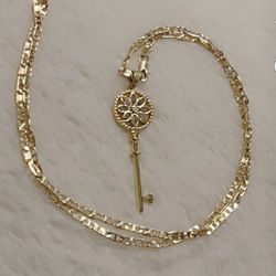 24” Chain And Key 🔑 Pendant 
