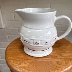 Longaberger red milk pitcher