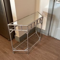 Silver Mirrored Table