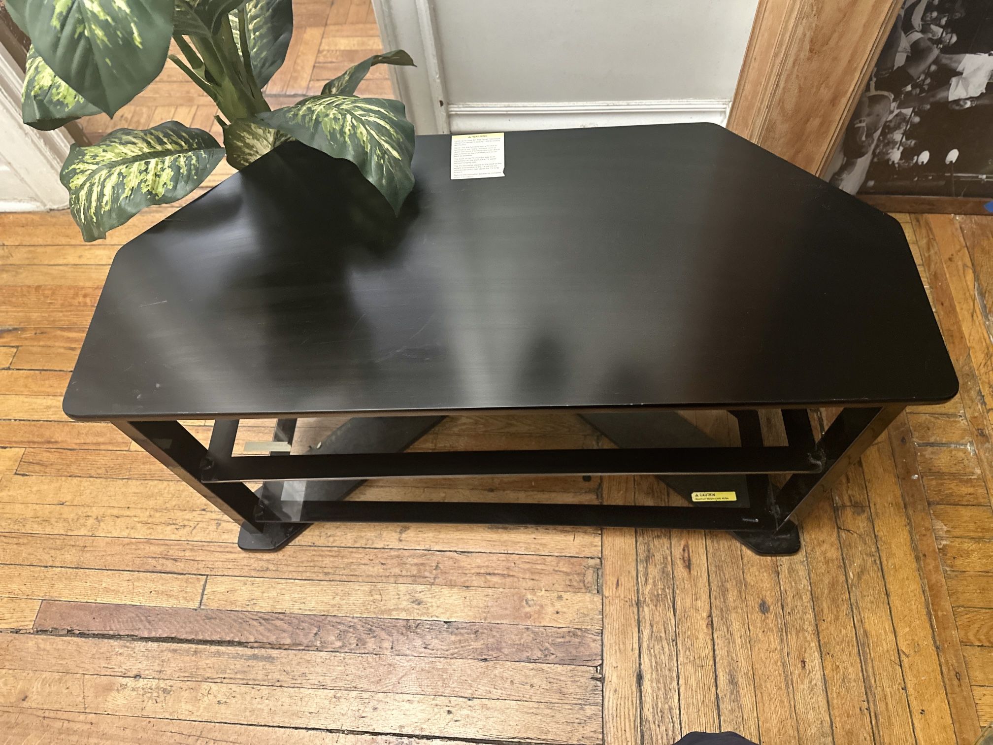 Wood & Tempered Glass TV Stand!