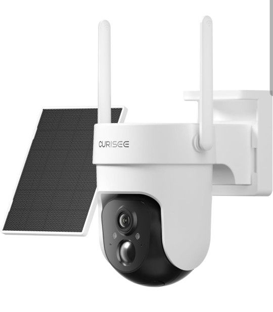Curisee 2K Security Cameras Wireless Outdoor, Solar Powered Camera for Home with 360° Viewing