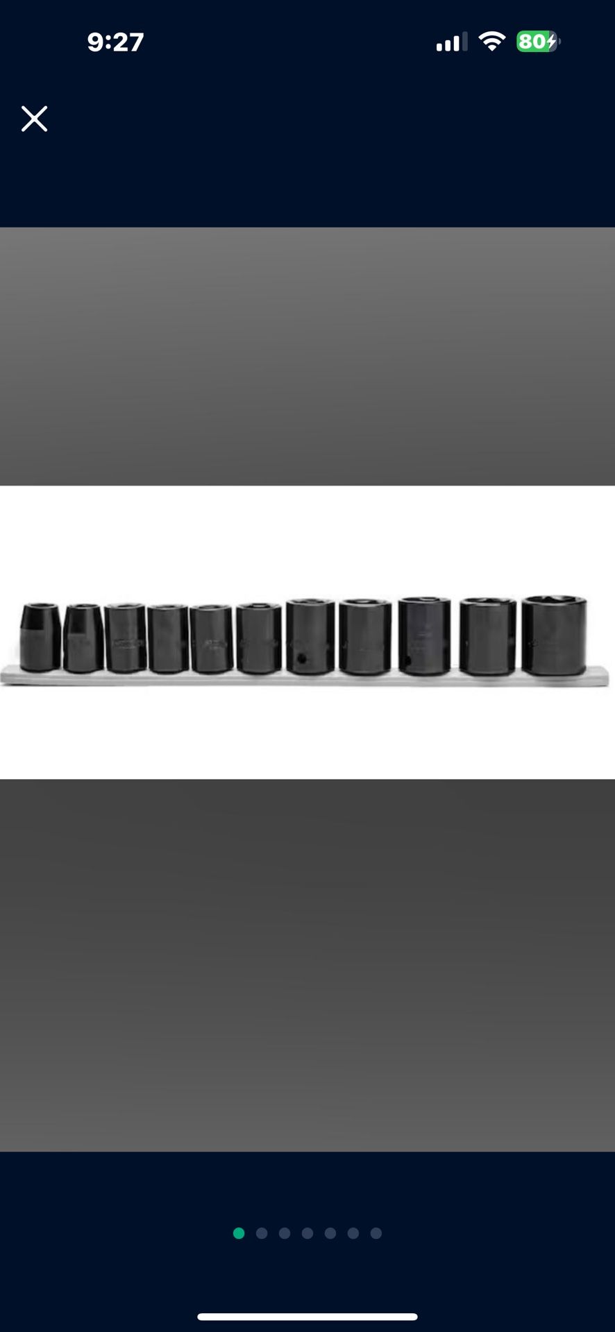 HUSKY 1/2 IN. DRIVE STANDARD METRIC 6-POINT IMPACT SOCKET SET (11-PIECE)