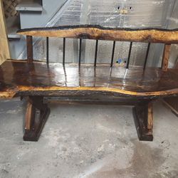 LIVE EDGE BLACK WALNUT BENCH