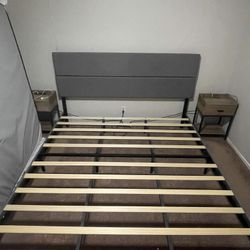 King Size Bed Frame With Nightstands