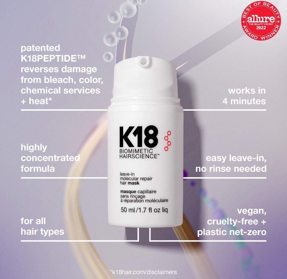 K18 Leave In Molecular Repair Hair Mask