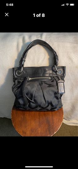 Coach black leather shoulder bag vintage
