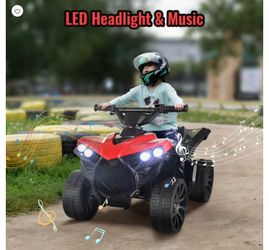 Kids ATV electric car red and black new