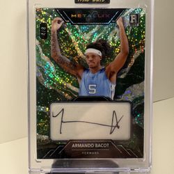 Armando Bacot, 2024 Wild Card Metallix, Rookie 4/8 Auto. NC Tarheels.