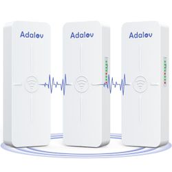 ☆ CPE881 3 Pack Wireless Bridges, Point to Point Gigabit WiFi Bridge with 2 1Gbs LAN Ports, 5km Long Range Outdoor CPE for Network Extend of Shop, Bar