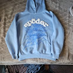 Sp5der Hoodie Sky Blue