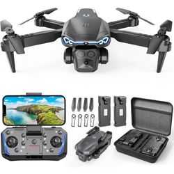 Dron con cámara 1080P HD, FPV Drone plegable para adultos y niños, despegue/aterrizaje con una tecla, giros 3D, retención de altitud, ajuste de veloci