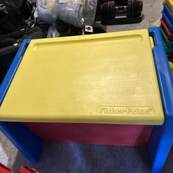 Vintage FisherPrice Toy Box Storage Box Desk Kids
