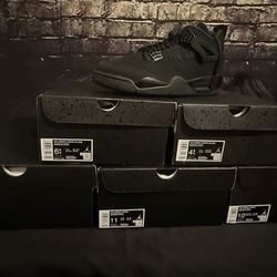 Jordan 4 Black Cats 4.5y.  5.5y. 6.5 Y.  Men 10.5.  11. 11.5 