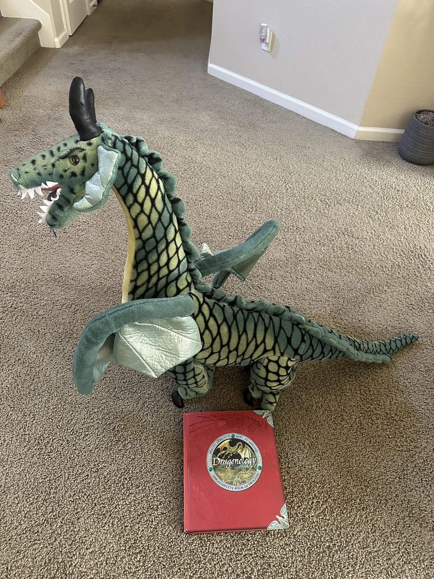 Giant Dragon Plush With Dragonology Book