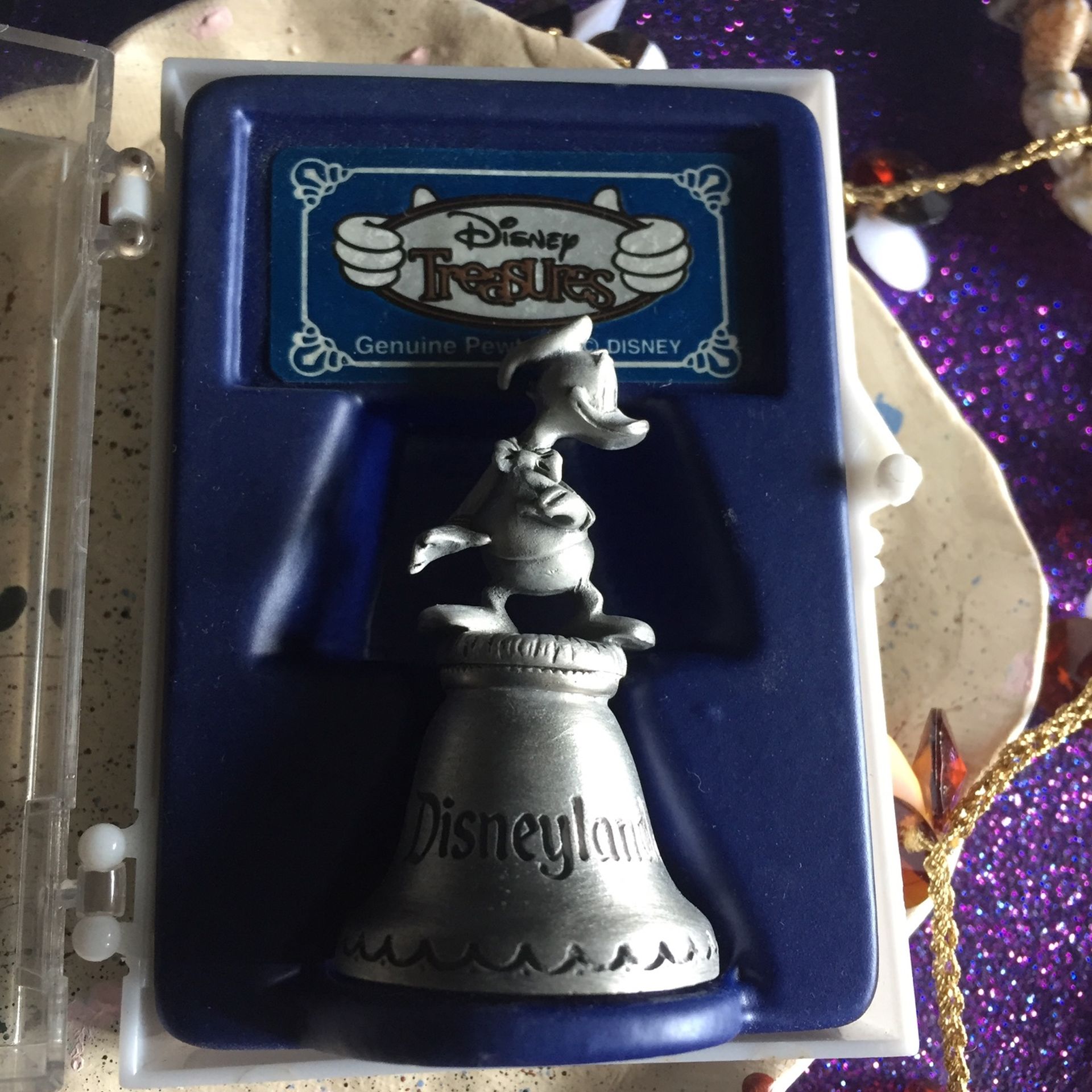Vintage Donald Pewter Thimble, Walt Disney Treasures with Box