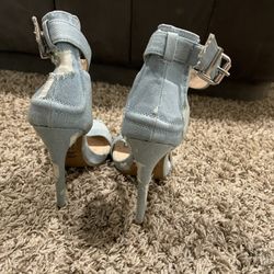 Blue Jean Ripped Heels