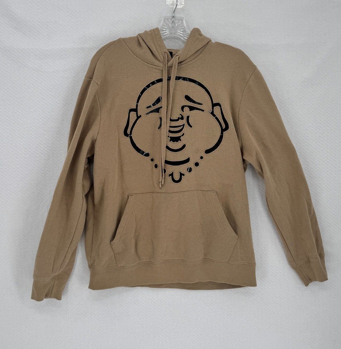True Religion Tan Buddha Face Pullover Hoodie