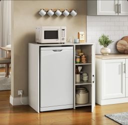 NEW - Multi-Purpose Coffee Bar & Mini Fridge Cabinet