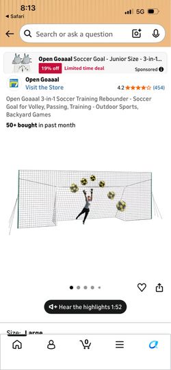 Open goal soccer net FREE!!!