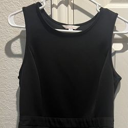 Black Dress With Scallop Back 