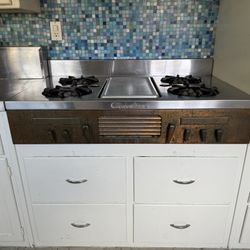Antique Chamber Stove Top And Separate Oven 