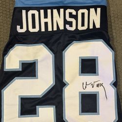 Chris Johnson Titans Signed Beckett Authenticated Jersey  