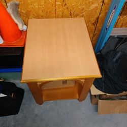 wood side table