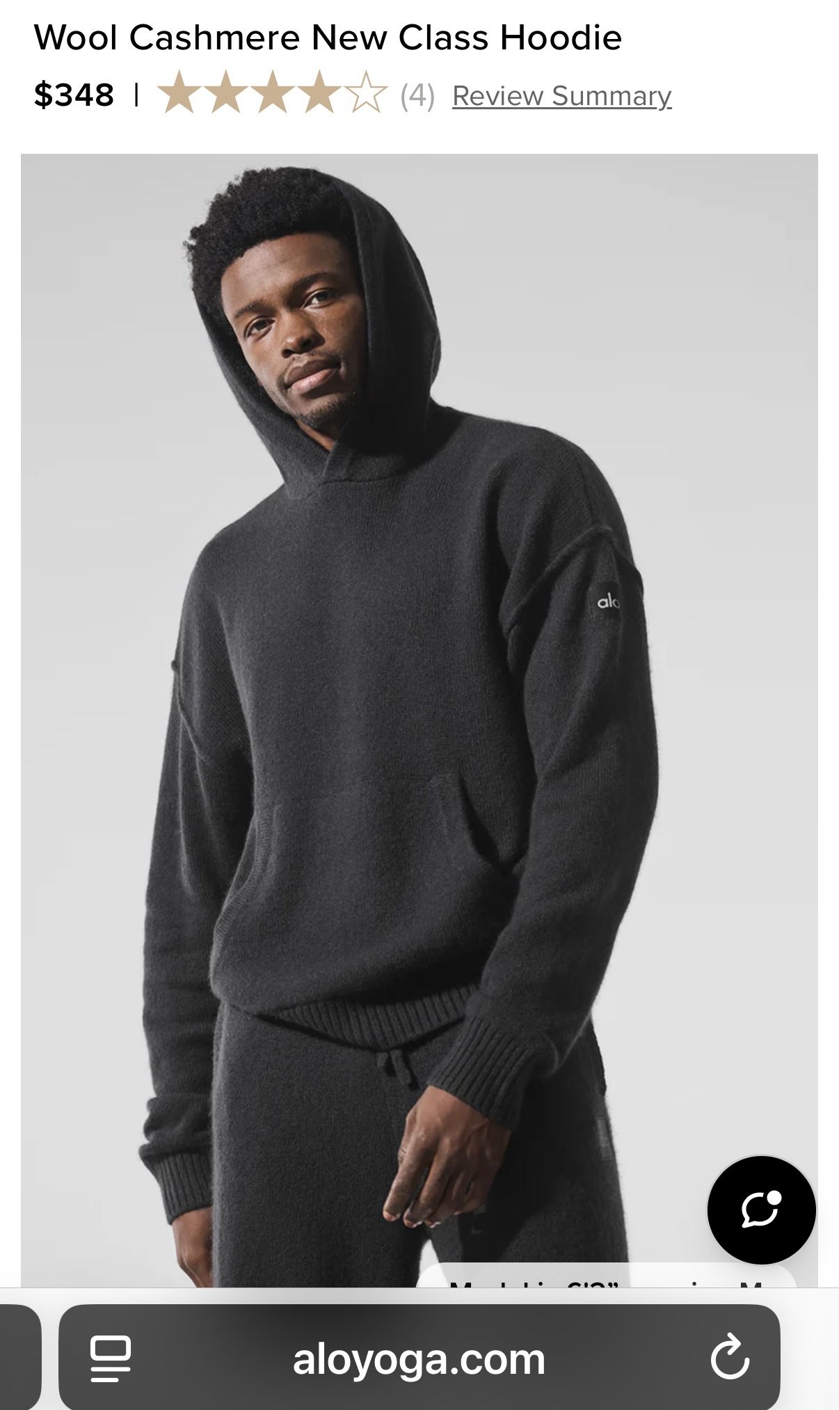 Alo Large (oversized) Cashmere Hoodie New With Tags Never Worn