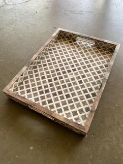 Wooden serving tray