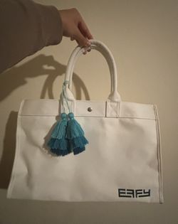 Beach Bag Effy white canvas
