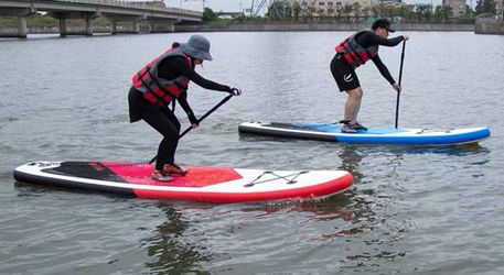 Red Inflatable Paddle Board – Like New, Used Once