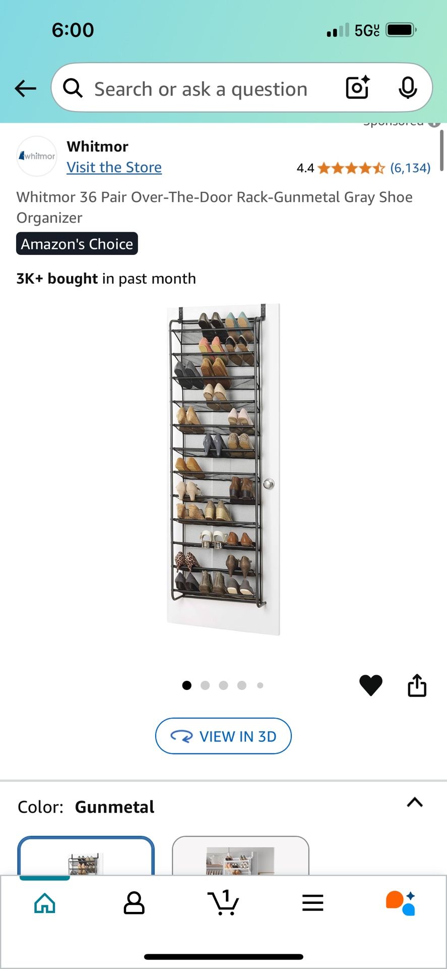 Door Hanging Shoe Rack, 36 Pairs