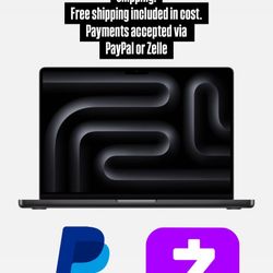 Apple MacBook Pro: 14.2" 3K, M3 Pro, 36GB RAM, 1TB SSD Black BRAND NEW- $2,500 (READ DESCRIPTION)