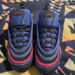 NIKE AIR MAX 97 GS “SPIDER MAN” [DQ4716 400] BLUE RED SZ 6Y / WOMEN’S 7.5