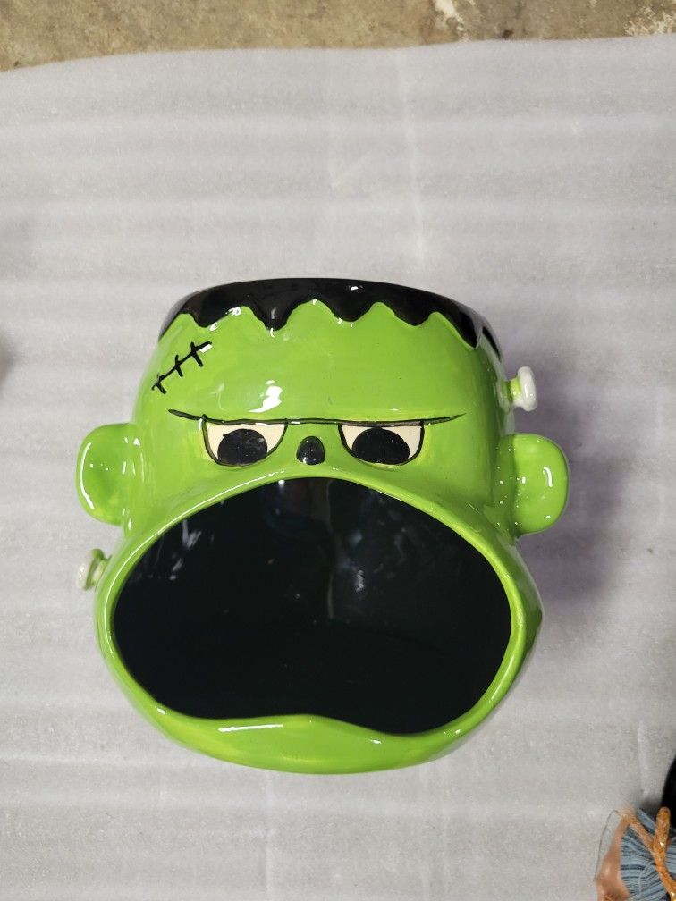 Ceramic Halloween Candy Holder