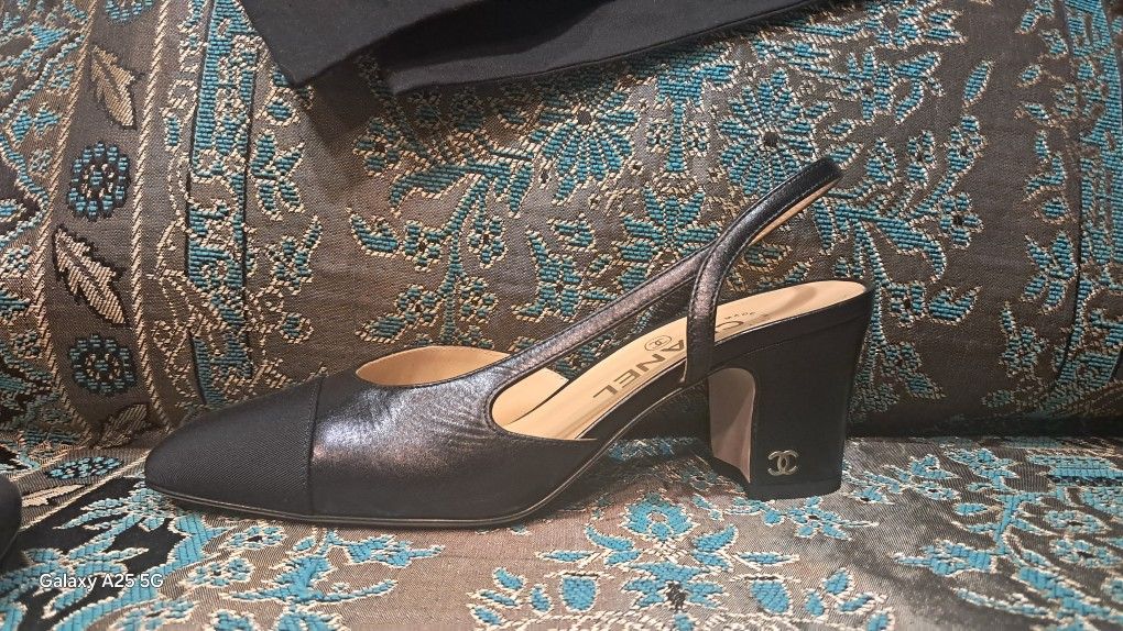 Chanel Slingback Heels. 100% Authentic Siz 6.5