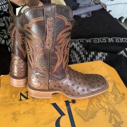 Cowboy Full quill Ostrich square toe