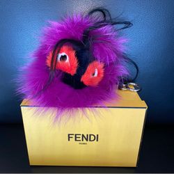 Fendi Monster Fur Purse Charm Keychain 