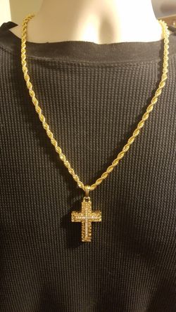 14k gold filled rope chain with 14k stamp!