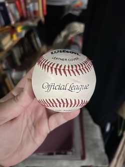 Signed Wilson Official League Leather Baseball