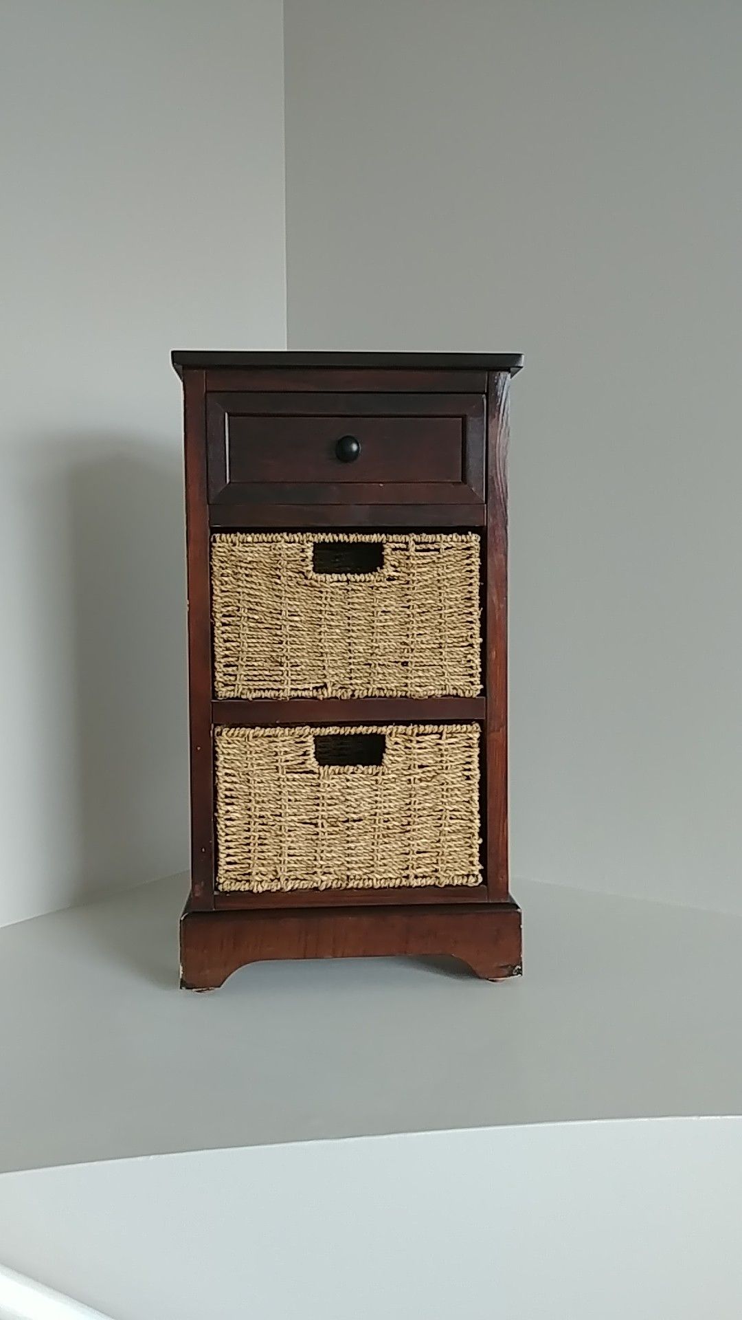 End Table with Drawer and Baskets