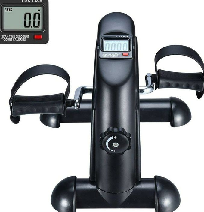 Arm and Leg Bike Pedal Exerciser with LCD Monitor, Cardio Workout