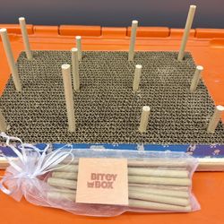 Bitey MBox Cardboard Cat Scratcher + Dowels