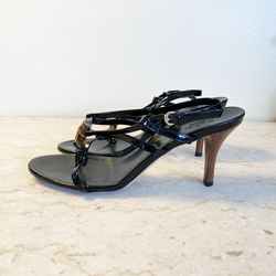 #Gucci T Strap bamboo decoration Heel Black Shoes
