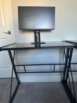 Glass Desk & Dell Monitor